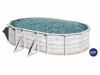 Gre Pool-Set, Weiß, Metall, 375x132x610 cm, Freizeit, Pools und Wasserspaß, Pools,