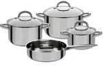 GSW Kochtopfset Montreal, Edelstahl, Metall, 4-teilig, 16 cm,20 cm, 1.8 L,3.5 L,6 L,