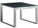 Sieger Loungetisch, Graphit, Metall, quadratisch, Kufe, U-Form, 60x44x60 cm,