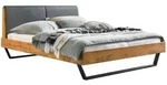 Hasena Bett, Anthrazit, Eiche, Metall, Wildeiche, massiv, 180x200 cm, Schlafzimmer,