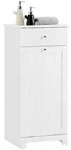 SoBuy W&auml;scheschrank, Wei&szlig;, Holzwerkstoff, 40x90x38 cm, Badezimmer,