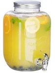 Relaxdays Getr&auml;nkespender, Transparent, Glas, Metall, Kunststoff, Essen & Trinken,