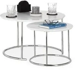 Relaxdays Beistelltisch, Mehrfarbig, Holzwerkstoff, Metall, 60x35x60 cm, Wohnzimmer,