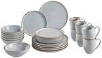 Landscape Kombiservice Bergen, Grau, Keramik, 24-teilig, Streifen, 400 ml,350 ml,