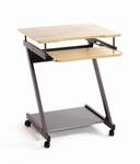 Computertisch Roller, Anthrazit, Schwarz, Eiche, Metall, Holzwerkstoff, rechteckig,