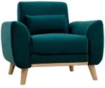 Miliboo Sessel, Blau, Kunststoff, 74x79x90 cm, Wohnzimmer, Sessel, Polstersessel