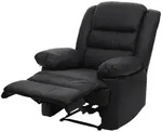 MCW Relaxsessel, Schwarz, Leder, 87x101x150 cm, Wohnzimmer, Sessel,...