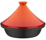 GSW Schmortopf Tajine, Orange, Schwarz, Metall, Keramik, 2 L, rund, ISO 9001,