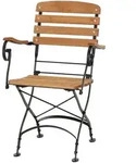Siena Garden Gartenklappsessel, Schwarz, Robinien, Holz, Metall, Robinie, 60x87x57