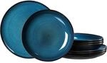 Ritzenhoff Breker Tafelservice Bali, Blau, Keramik, 8-teilig, 17x28.5x28.5 cm, Essen
