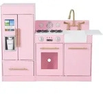 Teamson Kids Kinderk&uuml;che, Pink, Holzwerkstoff, 30x81x106 cm, Spielzeug,