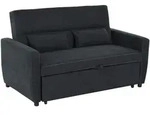 Homcom Schlafsofa, Schwarz, Holz, 90x88.5x155 cm, Wohnzimmer, Sofas & Couches,
