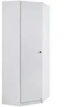 Xora Eckkleiderschrank, Wei&szlig;, Holzwerkstoff, 5 F&auml;cher, 85x197x72 cm, Blauer Engel,