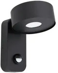 Eglo Aussenwandleuchte Palosco, Schwarz, Transparent, Metall, Kunststoff,...