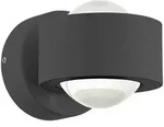 Eglo Aussenwandleuchte Treviolo, Anthrazit, Klar, Metall, Glas, rund,rund, G,...