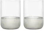 Blomus Windlichtset Calma, Klar, Greige, Glas, Stein, 9.5 cm, Glaseinsatz,