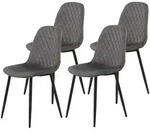Hela Vertriebs GmbH Schalenstuhl-Set, Grau, Metall, 44x89x53.5 cm, Esszimmer,