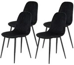 Hela Vertriebs GmbH Schalenstuhl-Set, Schwarz, Metall, 44x89x53.5 cm, Esszimmer,