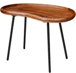 Mid.you Couchtisch, Sheesham, Holz, Sheesham, massiv, Freiform, rund, 40x51x71...