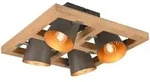 Trio Leuchten Deckenleuchte Bell, Grau, Nickel, Gold, Metall, 19x39x39 cm, Lampen &
