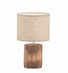 Fischer & Honsel Tischleuchte, Sand, Textil, 35 cm, Schnurschalter, einfach zu