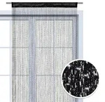 wometo Fadenvorhang, Schwarz, Textil, 90x245x1 cm, Oeko-Tex&reg;, Wohntextilien,