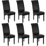 tectake Esszimmerstuhl, Schwarz, Textil, 44x106x45 cm, Esszimmer, St&uuml;hle,