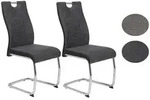 P & B Schwingstuhl-Set, Anthrazit, Metall, Textil, U-Form, 43x98x59 cm, mit...
