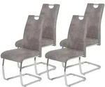 P & B Schwingstuhl-Set, Metall, Textil, Rundrohr, C-Form, 43x98x59 cm, mit Griff,