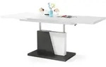 designimpex Couchtisch, Wei&szlig;, Anthrazit, Holzwerkstoff, 120x60x70 cm,...