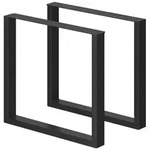 Vicco Tischbeine, Schwarz, Metall, Rechteckig, 80x72x8 cm, Esszimmer, Tische,