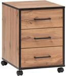 Mid.you Rollcontainer, Eiche, Holzwerkstoff, 3 Schublade(n) Schubladen, 40.1x57x50