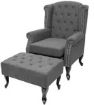 MCW Relaxsessel, Anthrazit, Textil, 77x102x80 cm, Wohnzimmer, Sessel, Relaxsessel