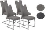 P & B Schwingstuhl-Set, Grau, Metall, Textil, U-Form, 43x98x59 cm, mit Griff,