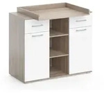 Vicco Wickelkommode, Sonoma Eiche, Holzwerkstoff, 9 F&auml;cher, 2 Schubladen,