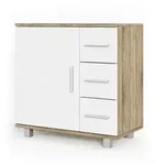 Vicco Waschbeckenunterschrank, Sonoma Eiche, Holzwerkstoff, 5 F&auml;cher, 3...