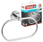 Tesa Handtuchhalter Smooz, Chrom, Metall, oval, 18.5x5x13 cm, Montage ohne Bohren,