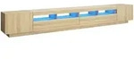 vidaXL Tv-Schrank, Braun, Holzwerkstoff, 300x40x35 cm, Wohnzimmer, Wohnw&auml;nde,