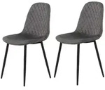 Hela Vertriebs GmbH Schalenstuhl-Set, Grau, Metall, 44x89x53.5 cm, Esszimmer,