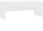 vidaXL Lowboard, Wei&szlig;, Holz, Strukturbuche, 1 F&auml;cher, Rechteckig, 100x40x40 cm,