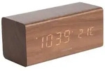 Kunstloft Wecker, Braun, Holzwerkstoff, Rechteckig, 16x7.2x7 cm, CE, Dekoration,