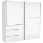 Carryhome Schwebet&uuml;renschrank, Wei&szlig;, Holzwerkstoff, 3 F&auml;cher, 3 Schublade(n)