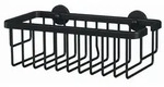 Tesa Duschkorb Moon Black, Schwarz, Metall, eckig, 25x9x12.5 cm, Badaccessoires,