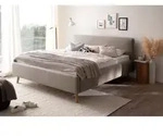 P & B Polsterbett Mattis, Taupe, Holz, Esche, 180x200 cm, Reach, individuelle