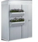 Biohort Blumenkasten, Silber, Metall, Kunststoff, 82x188x25 cm, Qualit&auml;t aus