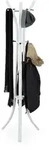 Relaxdays Garderobenst&auml;nder, Wei&szlig;, Metall, 55x175x55 cm, Garderobe,