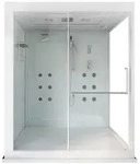 Home Deluxe Dampfdusche, Wei&szlig;, Glas, 130 cm, Badezimmer, Baden & Duschen,