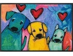 wash+dry FU&szlig;MATTE Doggies, Mehrfarbig, Textil, Hund, rechteckig, 50x75 cm,