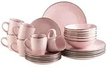 M&auml;ser Kombiservice Metallic Rim, Rosa, Keramik, 24-teilig, 400 ml,850 ml, Essen &