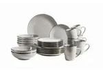M&auml;ser Kombiservice Metallic Rim, Grau, Keramik, 24-teilig, 400 ml, 43x32.5x32 cm,